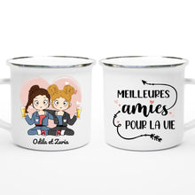 Charger l'image dans la galerie, Mug personnalisé meilleure amie, noms et arts personnalisés, meilleures amies pour la vie
