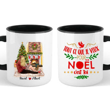 Charger l'image dans la galerie, Jusqu'à 2 chiens, Mug personnalisé couple, Tout Ce que je veux pour Noël c'est toi, Cadeaux de Noël pour lui et pour elle