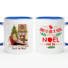 Charger l'image dans la galerie, Jusqu'à 2 chiens, Mug personnalisé couple, Tout Ce que je veux pour Noël c'est toi, Cadeaux de Noël pour lui et pour elle