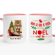 Charger l'image dans la galerie, Jusqu'à 2 chiens, Mug personnalisé couple, Tout Ce que je veux pour Noël c'est toi, Cadeaux de Noël pour lui et pour elle