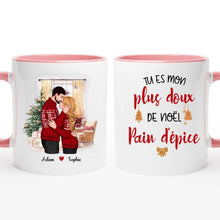 Charger l'image dans la galerie, Mug personnalisé couple, Tasse de Noël pour lui, elle, Cadeaux de Noël pour le mari et la femme