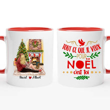 Charger l'image dans la galerie, Jusqu'à 2 chiens, Mug personnalisé couple, Tout Ce que je veux pour Noël c'est toi, Cadeaux de Noël pour lui et pour elle