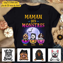 Charger l'image dans la galerie, Jusqu'à 5 chiens, T-shirt personnalisé, Halloween chien Citrouille, Avec plus de 250 races de chiens