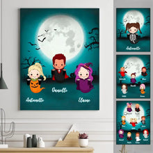 Charger l'image dans la galerie, Jusqu'à 9 enfants, toile personnalisée, costume d'Halloween pour enfants, cadeau pour grand-mère, maman, famille