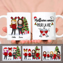 Charger l'image dans la galerie, Jusqu'à 5 filles, Tasse personnalisée meilleures amies, cadeau pour les amis, cadeau personnalisé de Noël