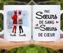 Charger l'image dans la galerie, Tasse personnalisée pour les soeurs, tasse de Noël pour les meilleures amies, 2 bff mug