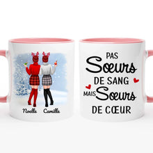 Charger l'image dans la galerie, Tasse personnalisée pour les soeurs, tasse de Noël pour les meilleures amies, 2 bff mug