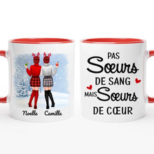 Charger l'image dans la galerie, Tasse personnalisée pour les soeurs, tasse de Noël pour les meilleures amies, 2 bff mug