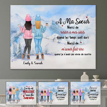 Charger l'image dans la galerie, Jusqu'à 6 filles, toile personnalisée pour les soeurs, toile de Noël soeur personnalisée
