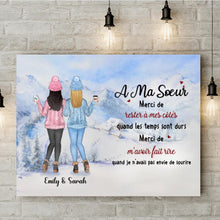 Charger l'image dans la galerie, Jusqu'à 6 filles, toile personnalisée pour les soeurs, toile de Noël soeur personnalisée