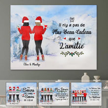 Charger l'image dans la galerie, Jusqu'à 6 filles, toile personnalisée pour meilleures amies, toile de Noël personnalisée meilleur ami