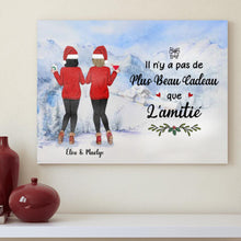Charger l'image dans la galerie, Jusqu'à 6 filles, toile personnalisée pour meilleures amies, toile de Noël personnalisée meilleur ami