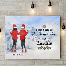 Charger l'image dans la galerie, Jusqu'à 6 filles, toile personnalisée pour meilleures amies, toile de Noël personnalisée meilleur ami