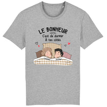 Charger l'image dans la galerie, T-shirt couple personnalisé, cadeau Saint Valentin, Le bonheur c'est de dormir à tes côtés