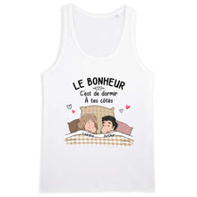 Charger l'image dans la galerie, T-shirt couple personnalisé, cadeau Saint Valentin, Le bonheur c'est de dormir à tes côtés