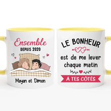 Charger l'image dans la galerie, Mug personnalisé couple, cadeau Saint Valentin, Le bonheur c'est de dormir à tes côtés