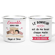 Charger l'image dans la galerie, Mug personnalisé couple, cadeau Saint Valentin, Le bonheur c'est de dormir à tes côtés