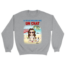 Charger l'image dans la galerie, Jusqu'à 9 animaux, Sweat personnalisé chat et chien, Pull personnalisé animaux, Maman Chat Chien