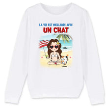 Charger l'image dans la galerie, Jusqu'à 9 animaux, Sweat personnalisé chat et chien, Pull personnalisé animaux, Maman Chat Chien