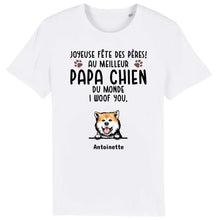 Charger l'image dans la galerie, Jusqu'à 6 chiens, tee shirt personnalisé chie, t-shirt papa chien, cadeau de fête des pères