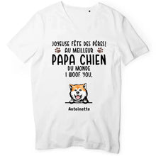 Charger l'image dans la galerie, Jusqu'à 6 chiens, tee shirt personnalisé chie, t-shirt papa chien, cadeau de fête des pères