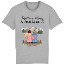 Charger l'image dans la galerie, Jusqu'à 5 filles, noms et arts personnalisés, t shirt personnalisé meilleure amie, t-shirt femme meilleures amies