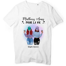 Charger l'image dans la galerie, Jusqu'à 5 filles, T shirt personnalisé meilleure amie, t-shirt femme meilleures amies, meilleures amies pour la vie