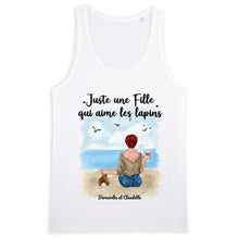 Charger l'image dans la galerie, Jusqu'à 9 lapins, t shirt personnalisé lapin, tee shirt lapin femme, juste une femme qui aime les lapins