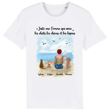 Charger l'image dans la galerie, Jusqu'à 6 animaux, t shirt personnalisé lapin et chat chien, tee shirt lapins chats chiens femme, maman lapin chat chien