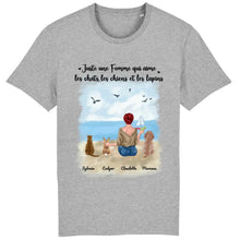 Charger l'image dans la galerie, Jusqu'à 6 animaux, t shirt personnalisé lapin et chat chien, tee shirt lapins chats chiens femme, maman lapin chat chien