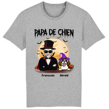 Charger l'image dans la galerie, Jusqu'à 12 chiens, t shirt personnalisé chien, tee shirt papa chien Halloween, Papa de chien