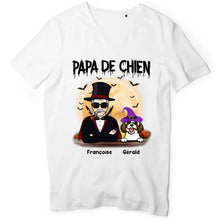 Charger l'image dans la galerie, Jusqu'à 12 chiens, t shirt personnalisé chien, tee shirt papa chien Halloween, Papa de chien