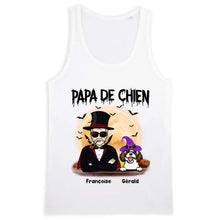 Charger l'image dans la galerie, Jusqu'à 12 chiens, t shirt personnalisé chien, tee shirt papa chien Halloween, Papa de chien