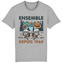 Charger l'image dans la galerie, Mari et femme ensemble depuis l'année - T-shirt personnalisé, cadeau pour couple, anniversaire, cadeau de camping