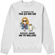 Charger l'image dans la galerie, Jusqu'à 4 chats, Sweat à capuche personnalisé chat, Sweat à capuche maman chat, Cadeaux pour les amoureux des chats