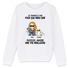 Charger l'image dans la galerie, Jusqu'à 4 chats, Sweat à capuche personnalisé chat, Sweat à capuche maman chat, Cadeaux pour les amoureux des chats