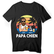 Charger l'image dans la galerie, Jusqu'à 4 chiens, t shirt personnalisé chien, tee shirt chien hommes, papa chien
