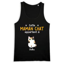 Charger l'image dans la galerie, Jusqu'à 9 chats, t shirt chat femme, tee shirt personnalisé chat, cette maman de chat appartient à