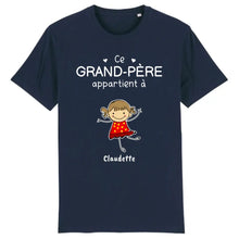 Charger l'image dans la galerie, Jusqu'à 20 enfants, T-shirt personnalisé grand-père grand-mère, ce grand-père appartient à, fête des pères