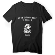 Charger l'image dans la galerie, Jusqu'à 9 chiens, t shirt personnalisé chien, t shirt maman chien, La vie plus belle avec des chiens
