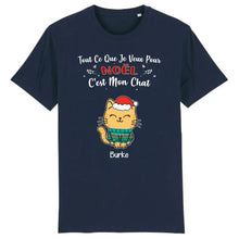 Charger l'image dans la galerie, Jusqu'à 9 chats, t shirt chat personnalisé, T-shirt de Noël pour les amoureux des chats