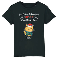 Charger l'image dans la galerie, Jusqu'à 9 chats, t shirt chat personnalisé, T-shirt de Noël pour les amoureux des chats