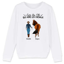 Charger l'image dans la galerie, Jusqu'à 2 chevaux, pull personnalisé cheval, maman cheval, pull cheval femme