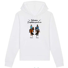 Charger l'image dans la galerie, Jusqu'à 3 personnes, Sweat à capuche personnalisé cheval, Sweat à capuche cheval, Partenaires d'équitation pour la vie