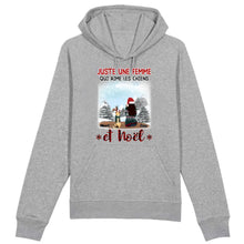 Charger l'image dans la galerie, Jusqu'à 6 chiens, Sweat à capuche personnalisé chien, Cadeaux de Noël pour Maman chien, Juste Une Femme qui aime les chiens
