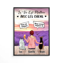 Charger l'image dans la galerie, Jusqu'à 4 chiens, Poster premium personnalisée pour les amoureux des chiens, je serai toujours là