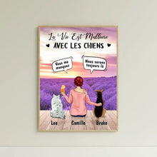 Charger l'image dans la galerie, Jusqu'à 4 chiens, Poster premium personnalisée pour les amoureux des chiens, je serai toujours là