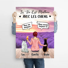 Charger l'image dans la galerie, Jusqu'à 4 chiens, Poster premium personnalisée pour les amoureux des chiens, je serai toujours là
