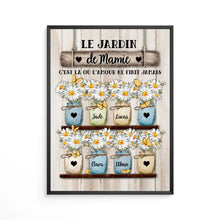 Charger l'image dans la galerie, Jusqu'à 8 enfants, Poster personnalisé grand-mère, Jardin de mamie c'est là où l'amour ne finit jamais