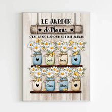 Charger l'image dans la galerie, Jusqu'à 8 enfants, Poster personnalisé grand-mère, Jardin de mamie c'est là où l'amour ne finit jamais